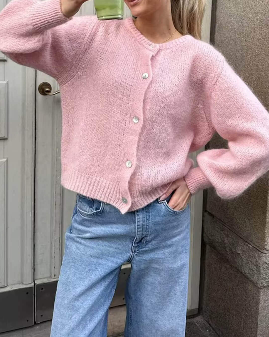 SOERA Freya Fuzzy Knit Cardigan - Cardigans - 3256807908427874-;eF1764003584113994890 Red S