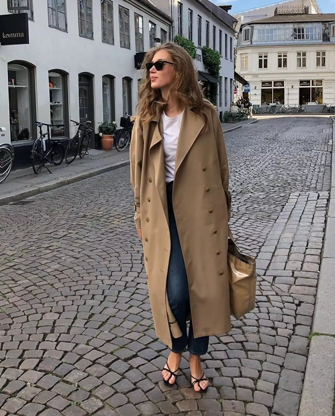 SOERA Melissa Classic Double Breasted Trench Coat - Coat - SOERA-332035-KHA-L-23395 Beige L