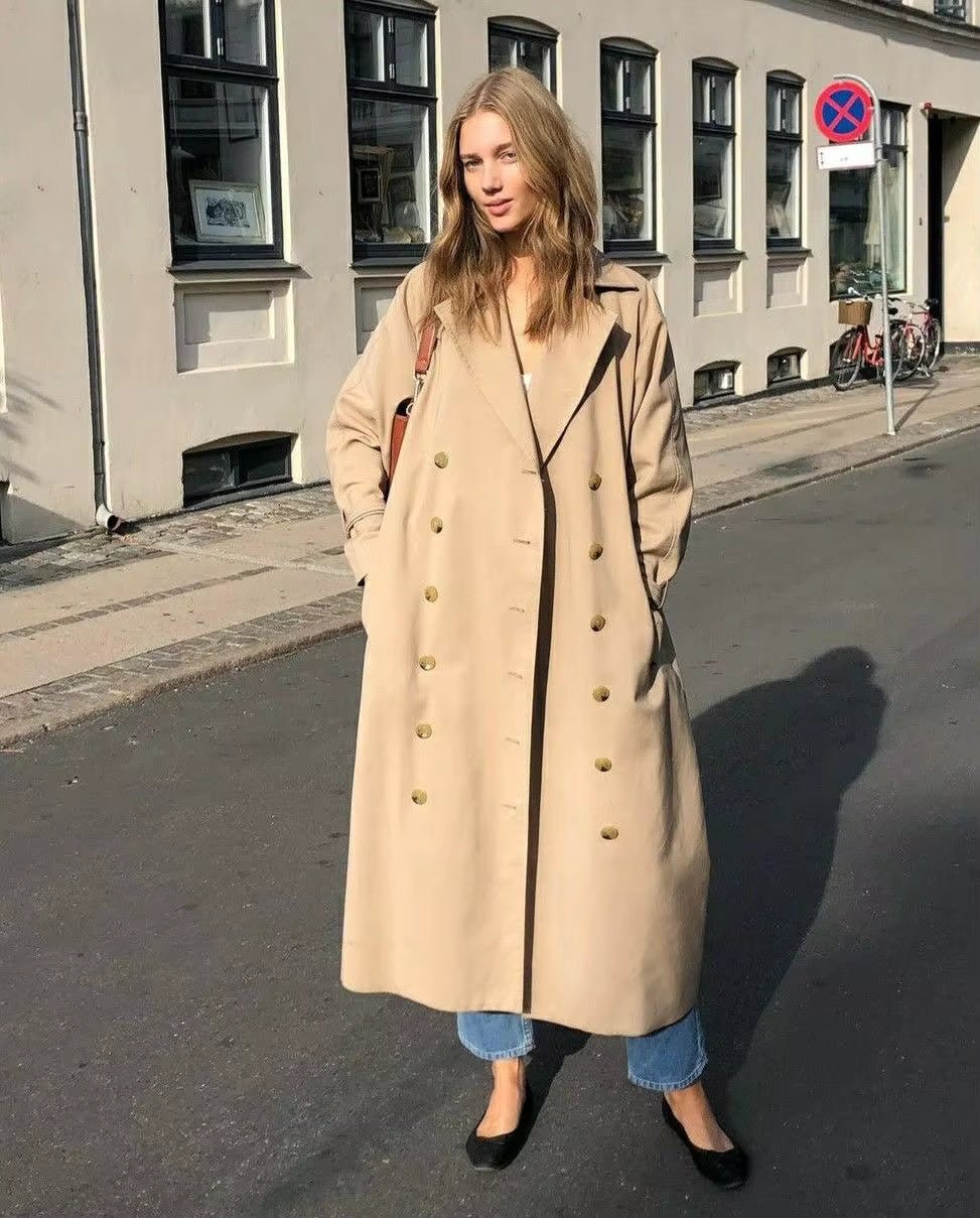 SOERA Melissa Classic Double Breasted Trench Coat - Coat - SOERA-332035-KHA-S-57859 Beige S