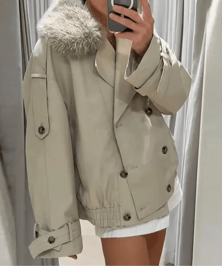 SOERA Camille Trench Coat with Faux Fur - Coats & Jackets - 3256808365179930-;yq1756557808118753460 Creme S