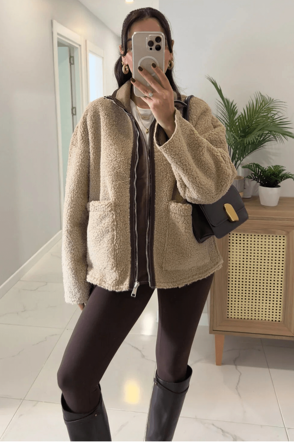 SOERA Carol Stand Collar Faux Fur Jacket - Coats & Jackets - 3256810101475923-;mX1763625122513496883 Dark Brown L