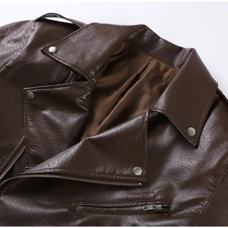 SOERA Jackie Zip-Up Lapel Jacket - Coats & Jackets -  Brown S