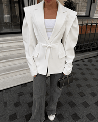 Megan Tie-Front Blazer