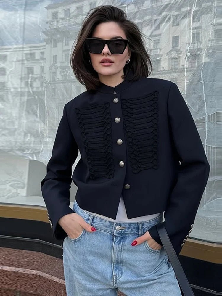 SOERA Nadya Stand Collar Napoleon Jacket - Coats & Jackets - 1005010480314074-;Hp1774621553170047402 XS