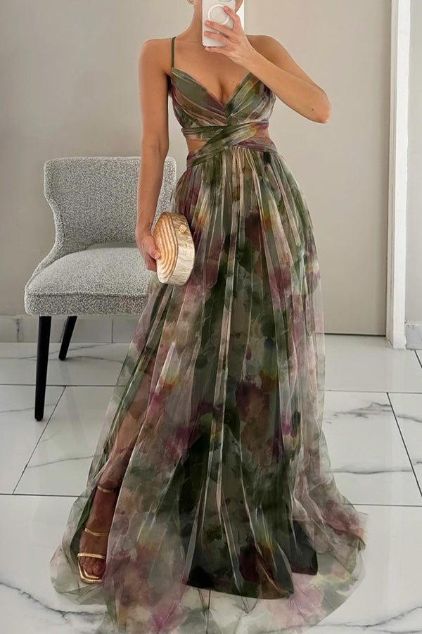 Bianca Floral V-Neck Maxi Dress Bianca Floral V-Neck Maxi Dress