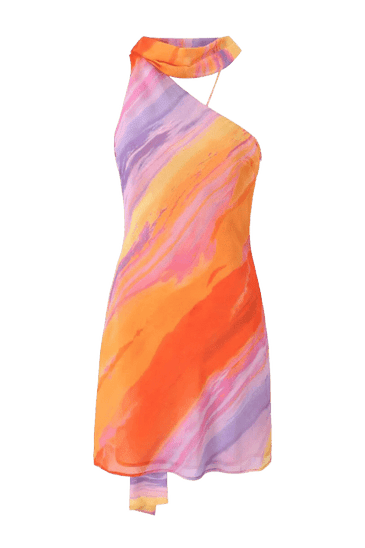 SOERA Bianca One - Shoulder Satin Mini Dress - Dress -  XS