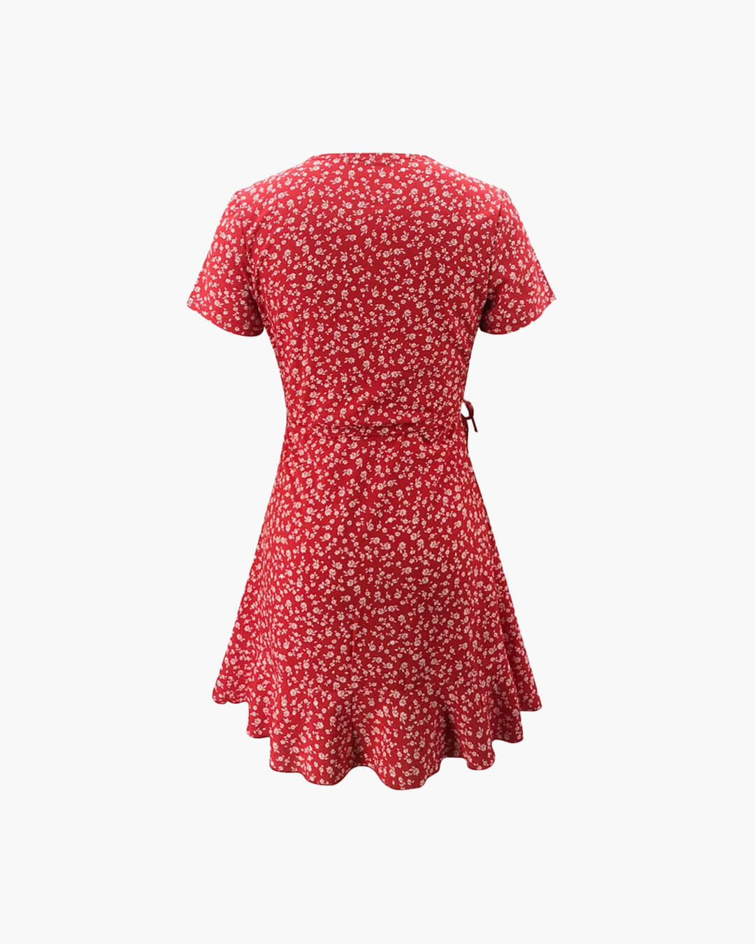 SOERA Celeste Floral V - Neck A - Line Mini Dress - Dress -  Red M