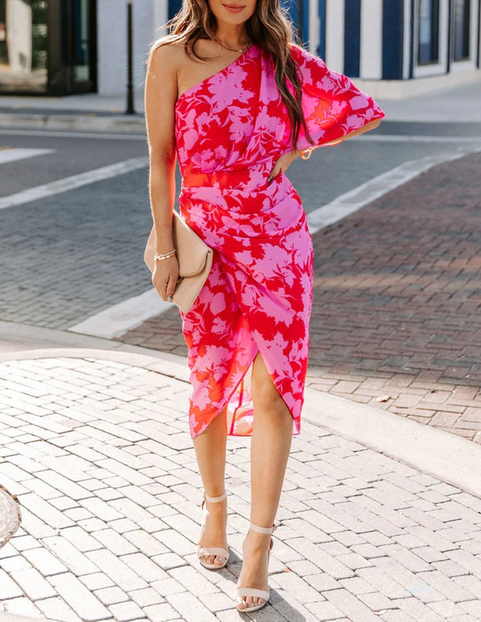 SOERA Celeste One Shoulder Midi Dress - Dress -  M