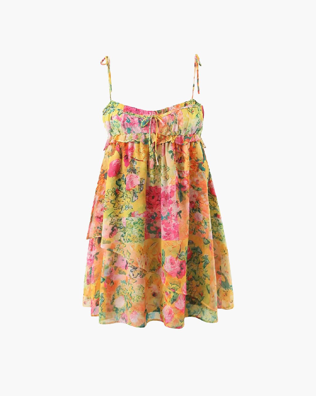 clara frock mini dress Draped - White this dress becomes the perfect piece to pair with delicate sandals or romantic Clara Multicolor floral Mini Dress