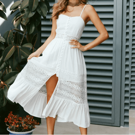 SOERA Elena Sleeveless Bohemian Long Sundress - Dress -  XS