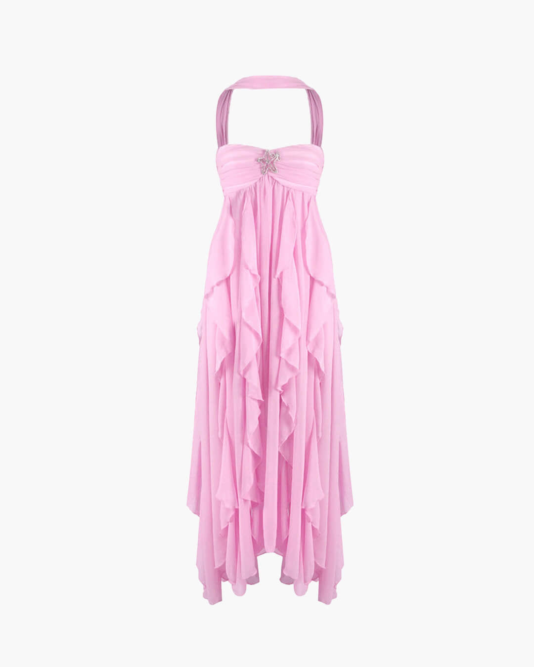 SOERA Harper Strapless Ruffled Maxi Dress - Dress - SOERA-008579-BAB-L-36611 Baby Pink L