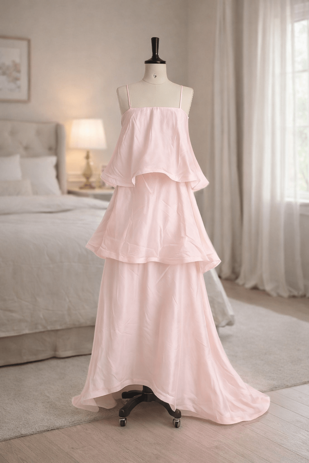 Iris Layered Ruffle Maxi Dress - maxi dresses for Women - strapless evening gown - backless formal dress