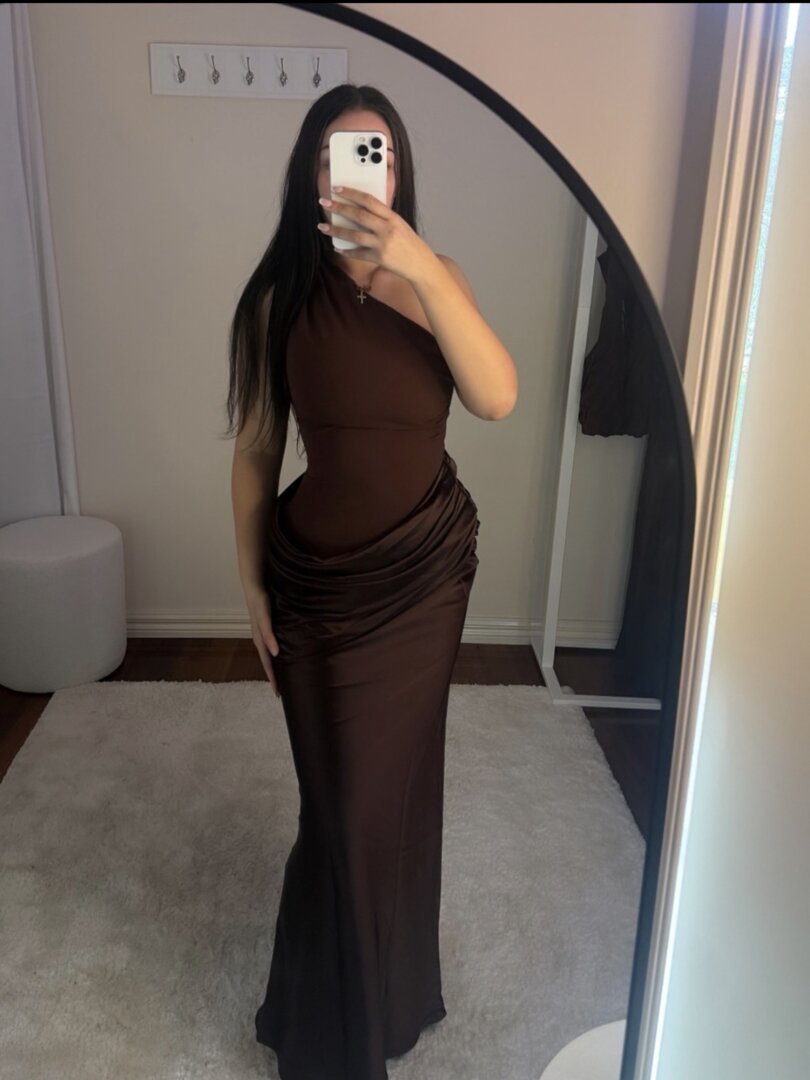 SOERA Jasmine One-Shoulder Maxi Dress - Dress -  Brown XS