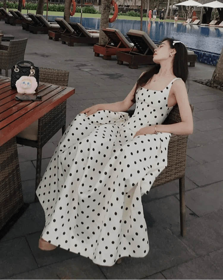 SOERA Jasmine Polka Dot Midi Dress - Dress -  XS