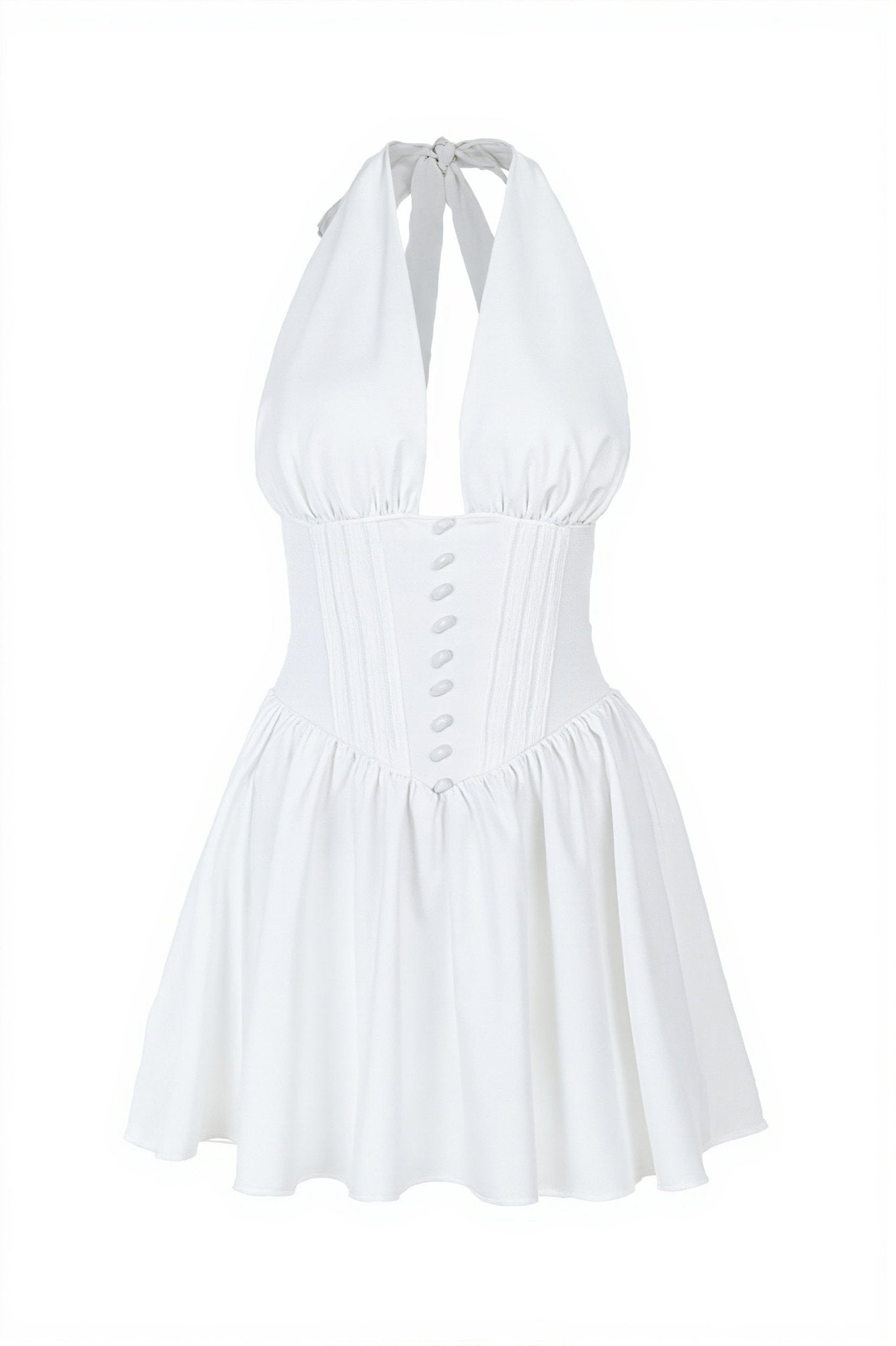 SOERA Kyra Halter Bodycon Mini Dress - Dress - SOERA-001859-WHI-M-10691 White M
