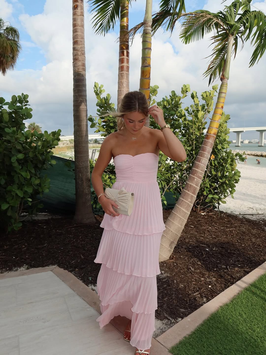 SOERA Michelle Strapless Pleated Tiered Maxi Dress - Dress - EB1776061224045872085 M