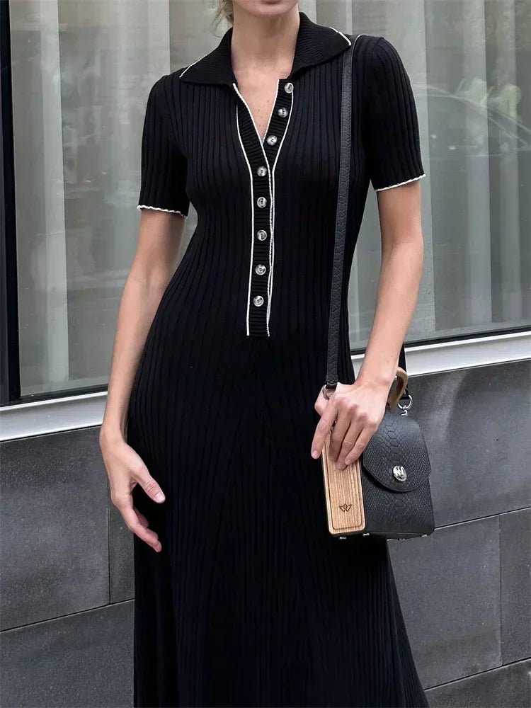 SOERA Serena Tricot Knit Dress - Dress -  Black S
