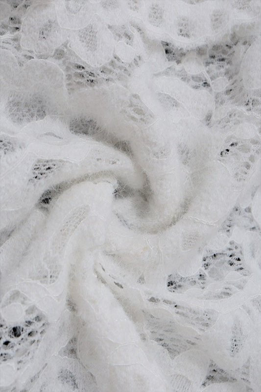 SOERA Simone Lace Deep V Long Sleeve Split Maxi Dress - Dress - SOERA-323267-WHI-L-74723 White L