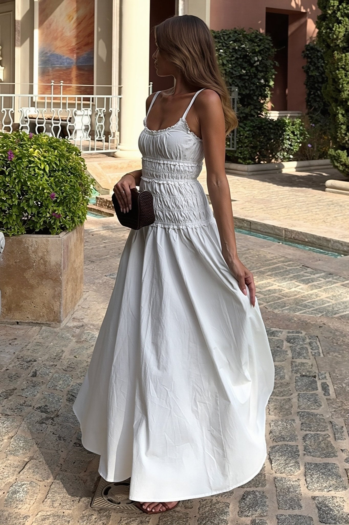 Aishrin Square Neck Bodycon Maxi Dress
