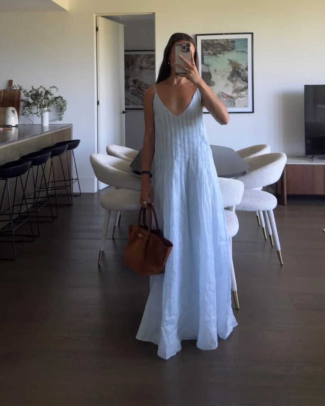 Anna Maxi Dress in Blue, Women's Maxi Dress, A-Line Silhouette, Sleeveless Summer Dress, Romantic Evening Wear, SOERA Anna Maxi Dress in Blue, Women's Maxi Dress, A-Line Silhouette, Sleeveless Summer Dress, Romantic Evening Wear, SOERA