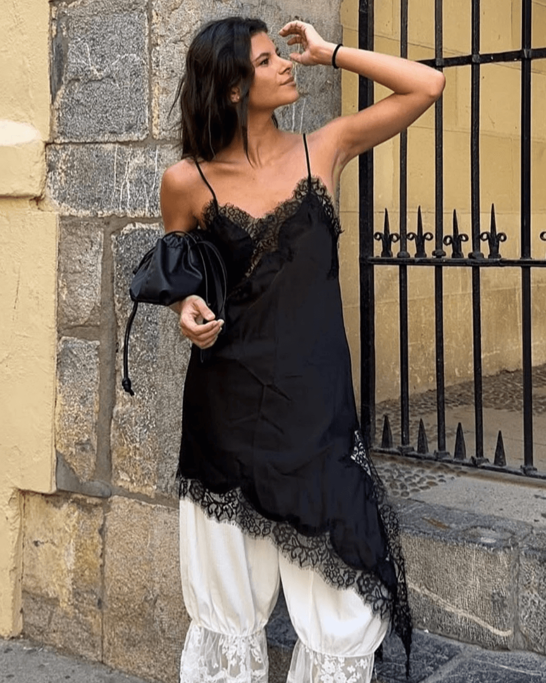 Arah Asymmetric Satin Lace Midi Dress in Brown Dress, Women's Asymmetric Midi Dress, Satin Lace V-Neck Sleeveless, SOERA Arah Asymmetric Satin Lace Midi Dress in Brown Dress, Women's Asymmetric Midi Dress, Satin Lace V-Neck Sleeveless, SOERA