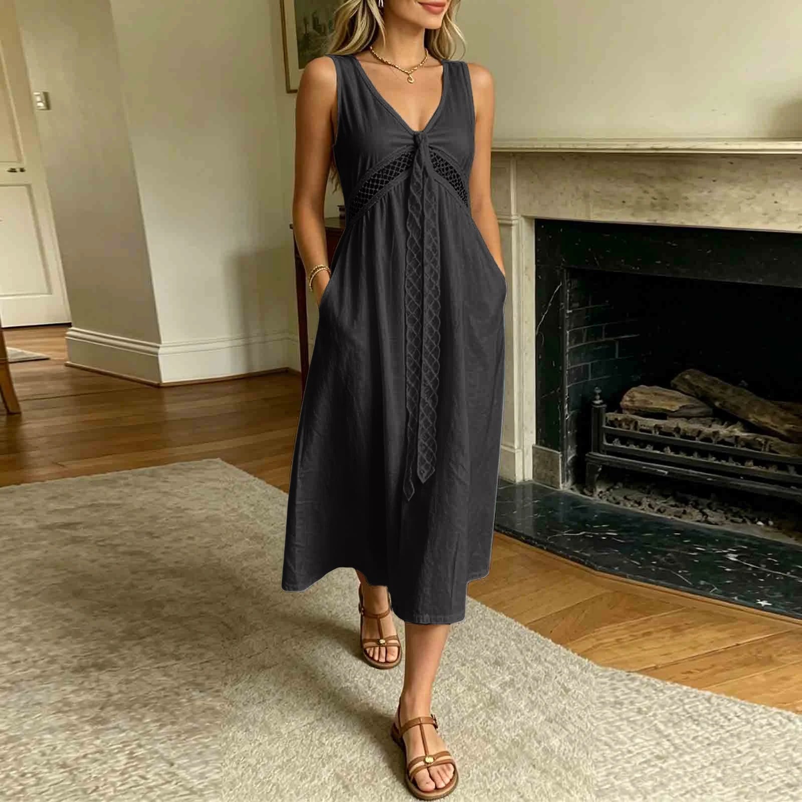 summer a line dresses HOTOUCH Women's Long Dress Short Sleeve Aline Flowy Flroal Beach Sundress Casual Crewneck Loose Midi Shift Dress Resort Wear Outfits,XS at Amazon Women's Clothing store size features are A Line Summer Dresses |