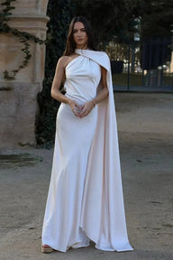 Celeste Robe dos nu satinée élégante
