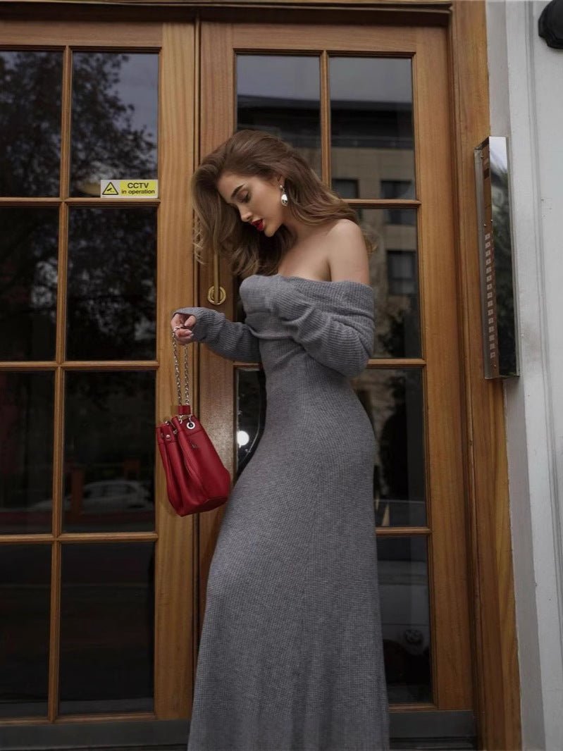 Danika Pullover Maxi Knit Dress in Gray, Women's Pullover Maxi Dress, Long Sleeve Knit Dress, Casual Formal Versatile Dress for Women, SOERA Danika Pullover Maxi Knit Dress in Gray, Women's Pullover Maxi Dress, Long Sleeve Knit Dress, Casual Formal Versatile Dress for Women, SOERA
