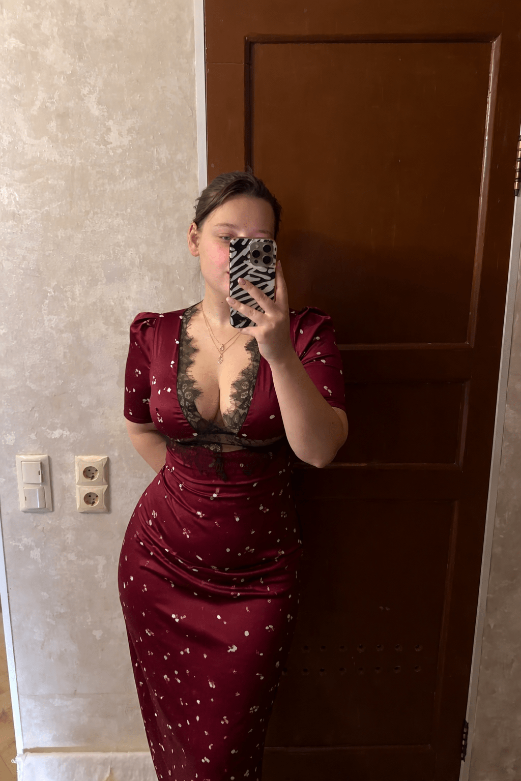 SOERA Diana Puff Sleeve Lace Dress - Dresses -  Red S
