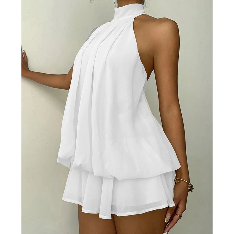 Eden Mini Dress in White, Women's Mini Dress, Off-Shoulder Styling, A-Line Mini Length for Women, SOERA