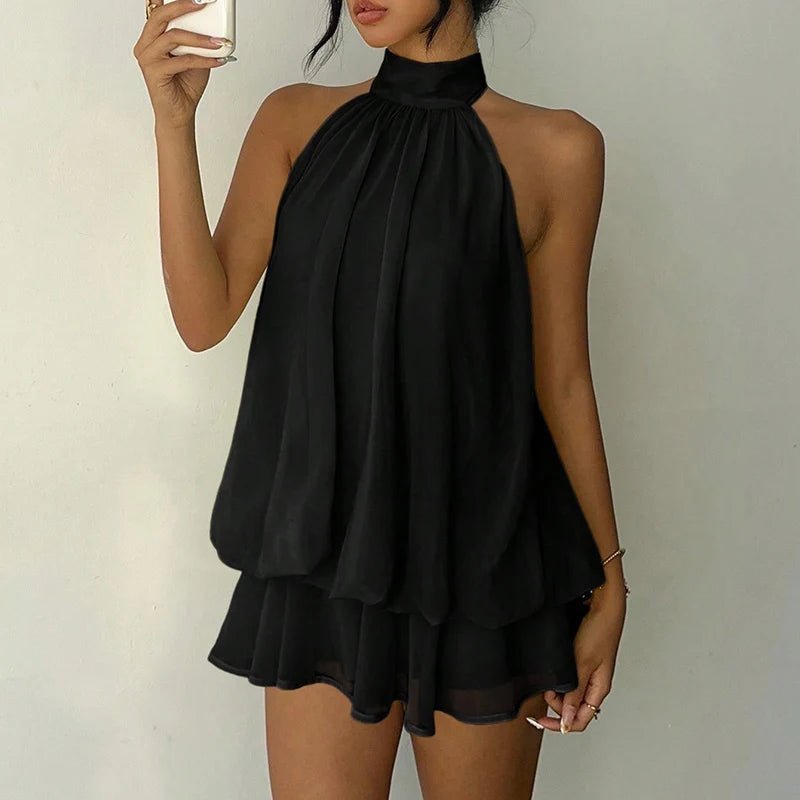 SOERA Eden Halter Backless Mini Dress - Dresses -  White S
