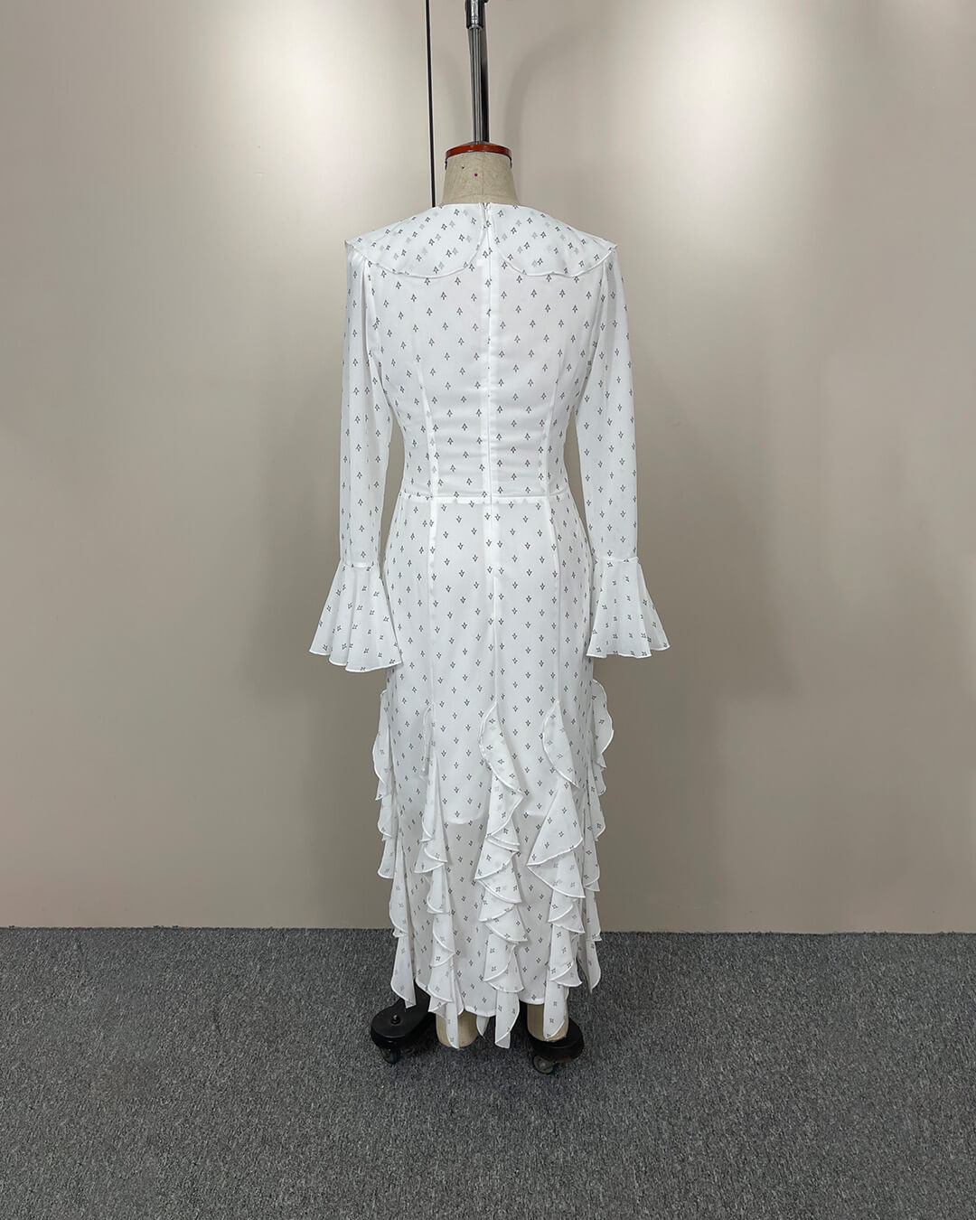 SOERA Jacinta Flared Sleeve Ruffle Maxi Dress - Dresses - SOERA-393539-WHI-M-08515 White M