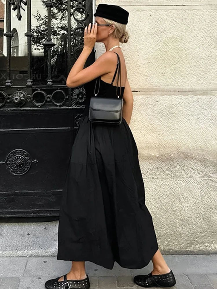 spaghetti strap drop waist dress Satin Drop Waist Spaghetti Strap Midi Dress