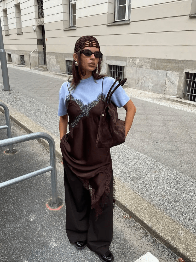 Kara Asymmetric Satin Mini Dress in Brown, Women's Asymmetric Satin Mini Dress, Off-Shoulder Sleeveless Party Dress, SOERA Kara Asymmetric Satin Mini Dress in Brown, Women's Asymmetric Satin Mini Dress, Off-Shoulder Sleeveless Party Dress, SOERA