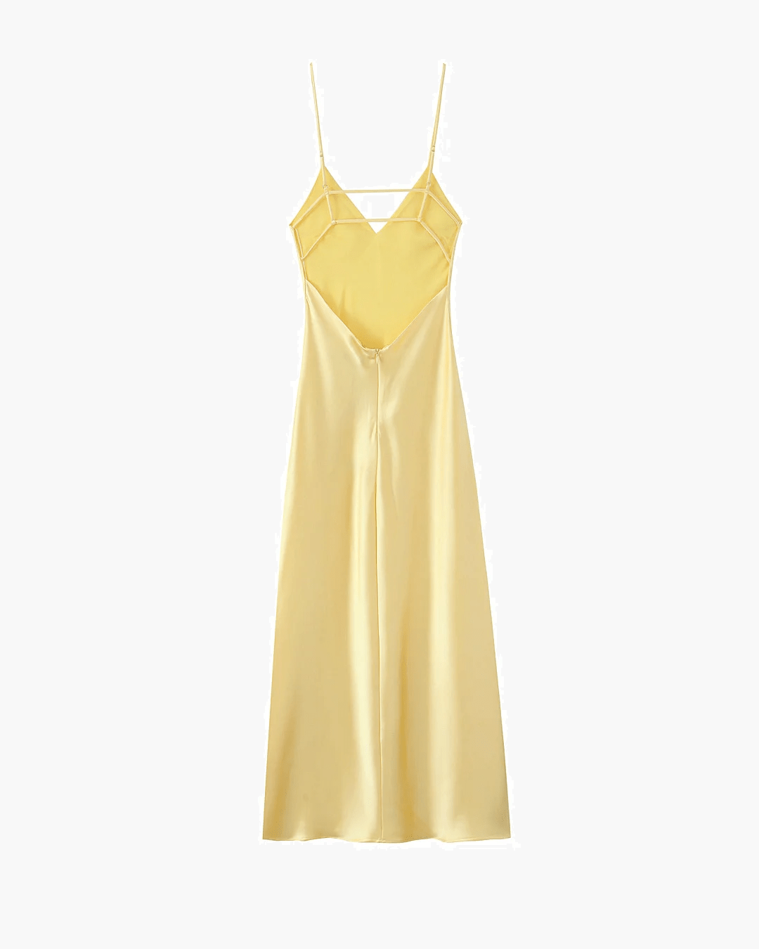 SOERA Kirra Satin Backless Maxi Dress - Dresses -  Yellow XS