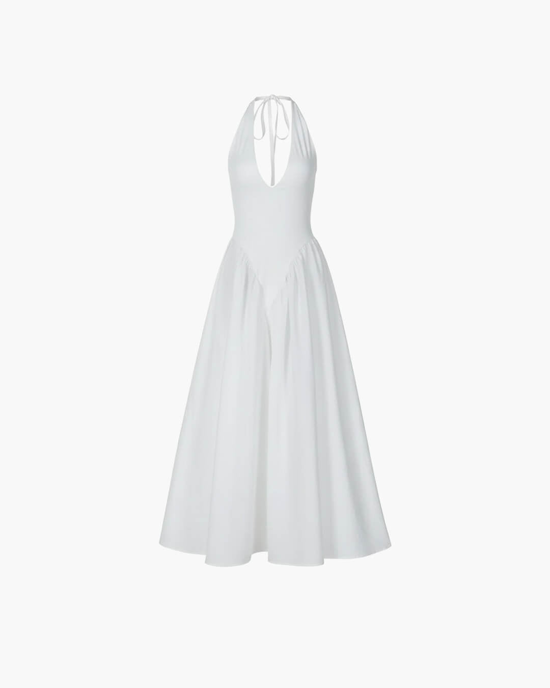 SOERA Kristy Deep Neck Maxi Dress - Dresses - 1005007292890333-;NL1771582051646899633 White XL