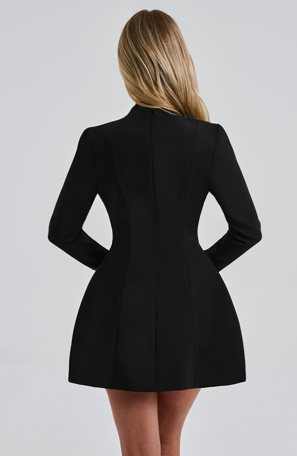 SOERA Maren Deep V - Neck Long Sleeve Blazer Dress - Dresses -  Black M