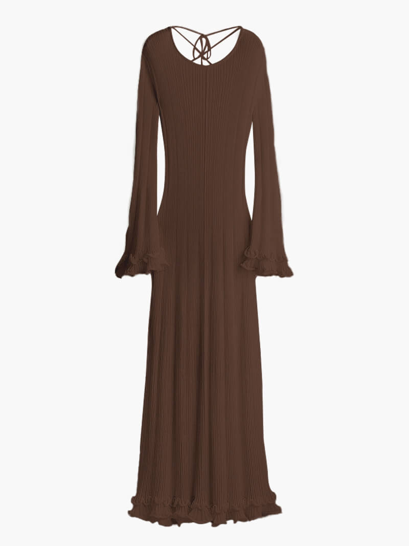 SOERA Marla Maxi Dress - Dresses - Soera-Marla-dress-brown/S Brown S