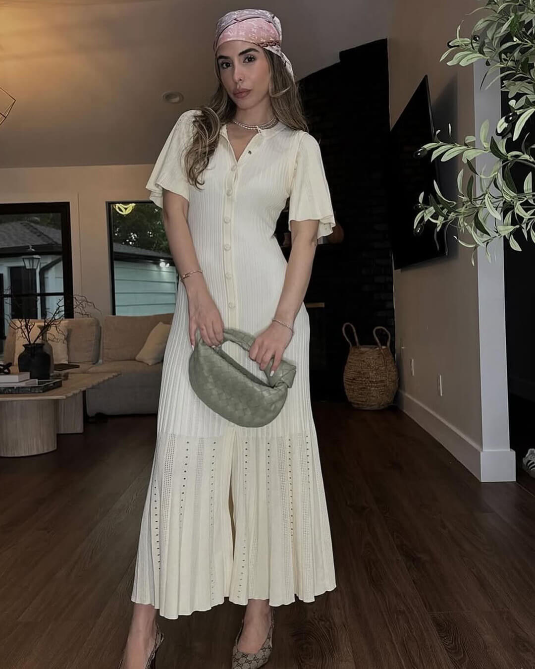 beige knitted maxi dress Beige Halter Neck Knitted Maxi Dress in Sand Beige