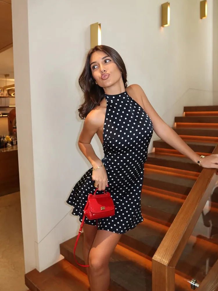 Renee Dot Mini Dress in Red, Women's Mini Dress, Polka Dot Pattern, Synthetic Blend Fabric, Sleeveless Summer Dress for Women, SOERA Renee Dot Mini Dress in Red, Women's Mini Dress, Polka Dot Pattern, Synthetic Blend Fabric, Sleeveless Summer Dress for Women, SOERA