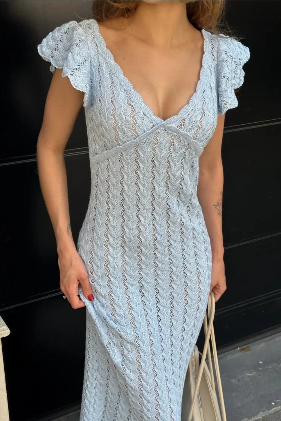 knit summer dresses Katie Summer Dress Knitting Pattern Andrea Rangel