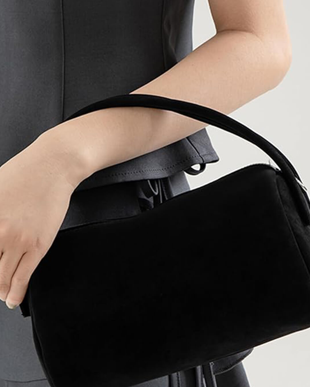 SOERA Bella Vegan Suede Bag - Handbags - 1005009709411927-;Vi1758245227891242025 Black