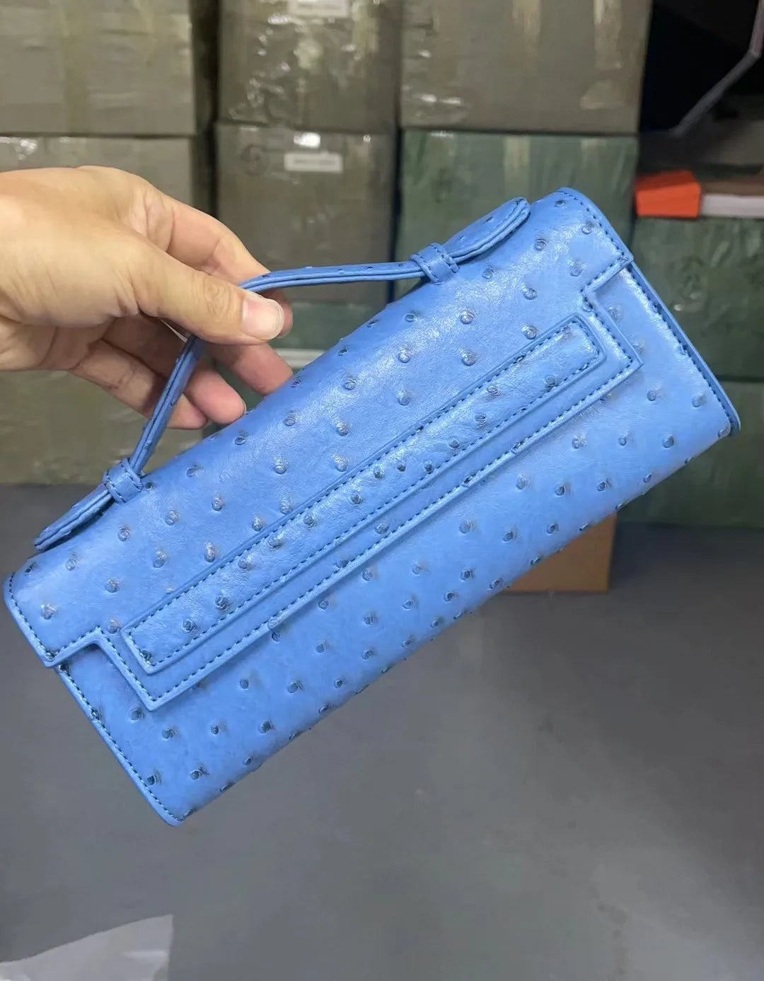 SOERA Bianca Embossed Clutch - Handbags -  Blue
