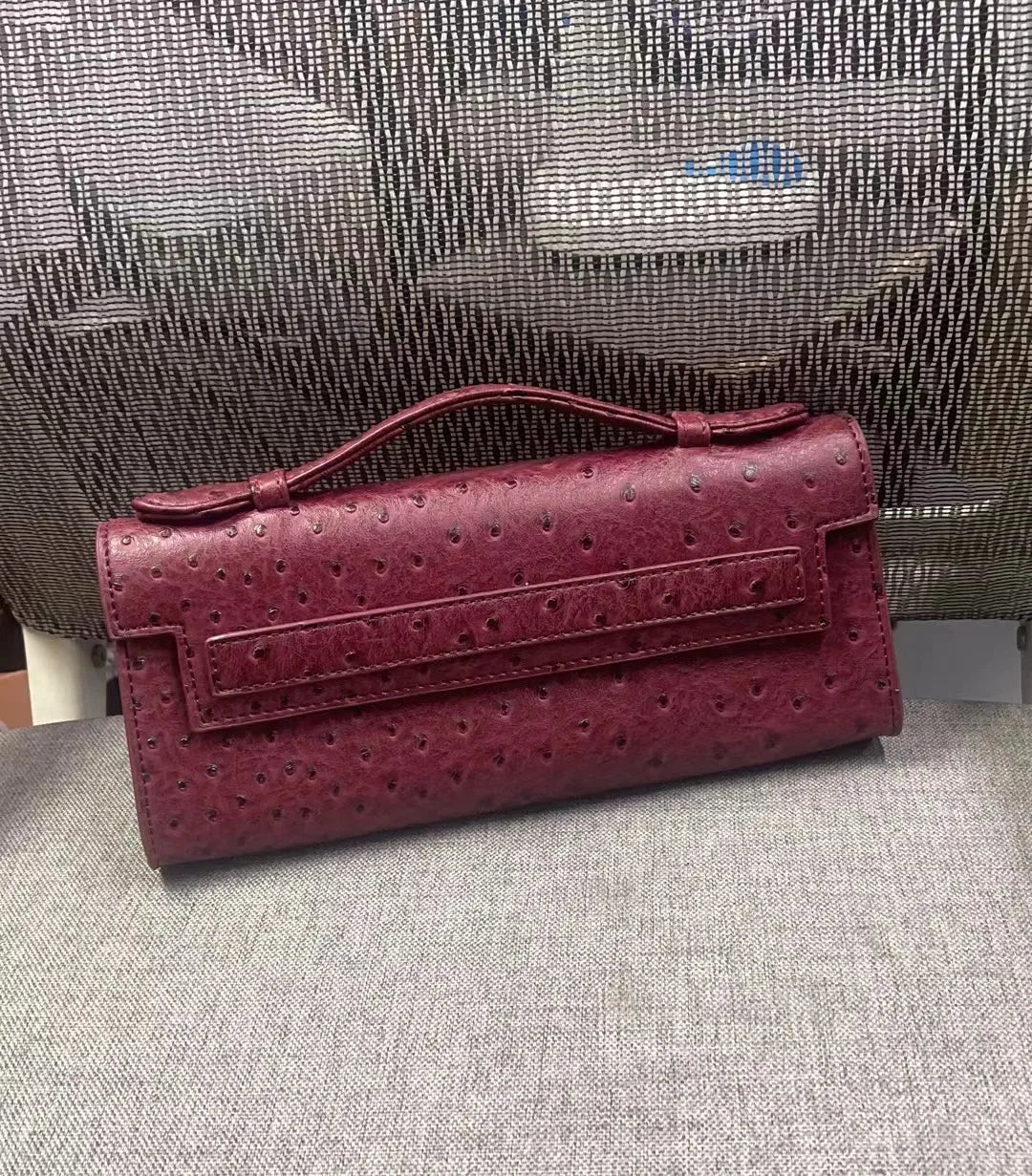 SOERA Bianca Embossed Clutch - Handbags -  Maroon
