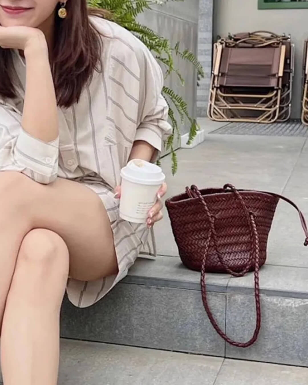 SOERA Blair Braided Bucket Shoulder Bag - Handbags - 1005007431075017-;dl1775499358493156191 Coffee