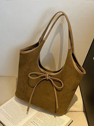 Florence Faux Suede Bow Bag