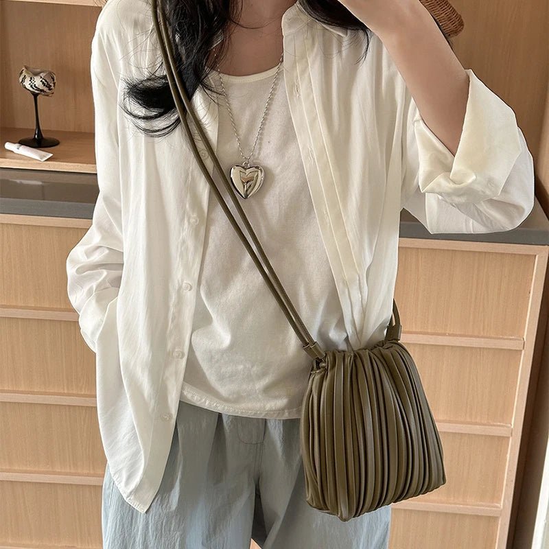 SOERA Lily Pleated Mini Crossbody Bag - Handbags -  Beige