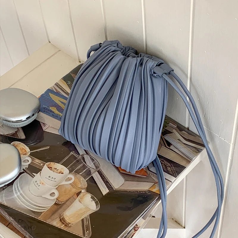SOERA Lily Pleated Mini Crossbody Bag - Handbags -  Blue