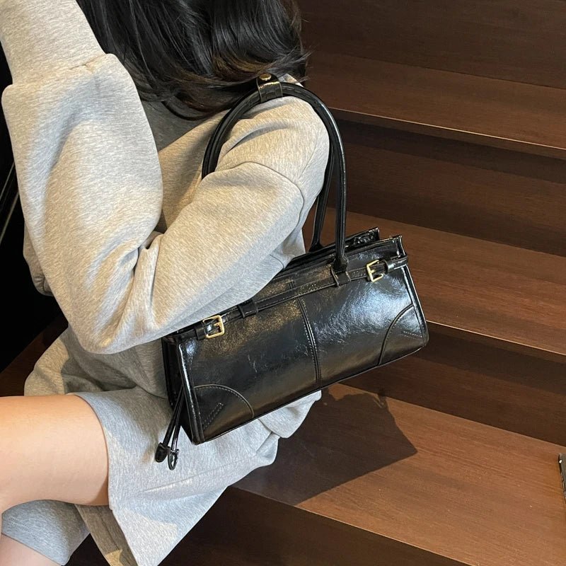 SOERA Luna Shoulder Bag with Belt Detail - Handbags - 1005008217649789-;Vu1763050843710216246 Dark Red