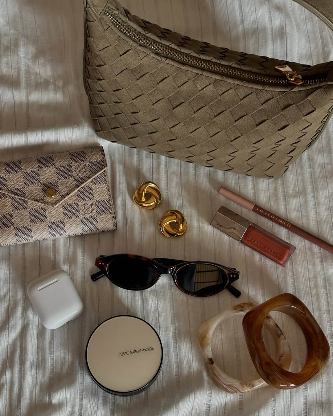 SOERA Mica Woven Suede Leather Bag - Handbags - Soera-Mica-Mini-Woven-Suede-Bag-Handbag/Beige Beige Regular